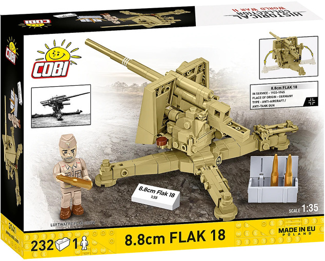 Cobi 8.8 cm Flak 18 légvédelmi ágyú (DAK), 1:35