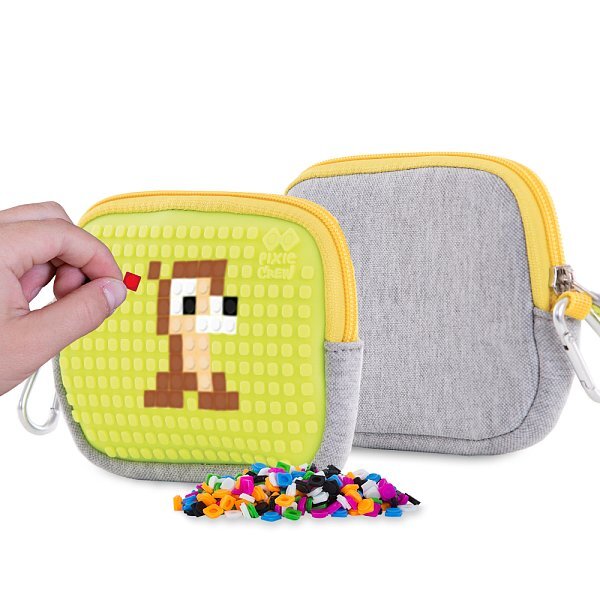 PIXIE CREW univerzální pouzdro ŠEDÉ/NEON ŽLUTÉ