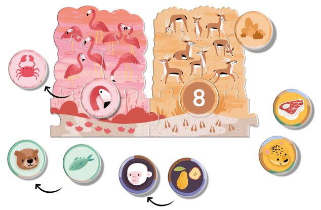 KukiKuk 80056 - Velké puzzle loto Výlet do ZOO
