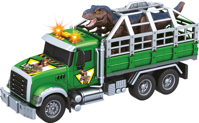 CITY SERVICE CAR - 1:14 - Nákladné auto na prepravu dinosaurov (so zvukom, svetlami)