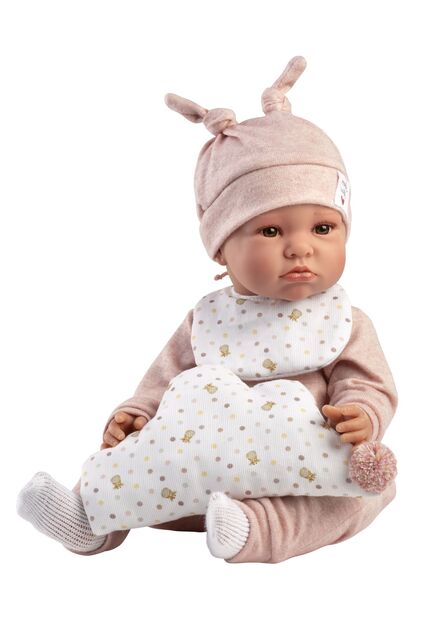 Llorens 74508 NEW BORN - realistická bábika bábätko so zvukmi a mäkkým látkovým telom - 45