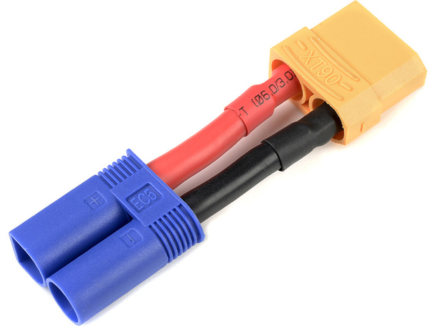 Konverzný kábel EC5 prístroj - XT-90 batéria 10AWG