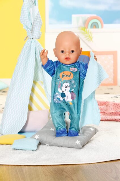 Zapf BABY born Zamatové dupačky modré, 43 cm