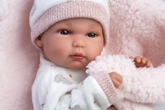 Llorens 63510 NEW BORN NIÑA - muñeca bebé realista con cuerpo de vinilo completo