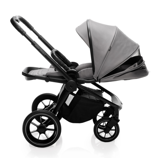 Set kočík Move Cross 3 + hlboká korba  Move XL 3 + autosedačka + základňa, Metal Grey