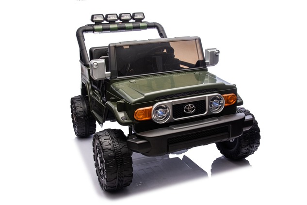 Elektrické autíčko Toyota FJ Cruiser XXL s pohonom 4x4, licencované (Dvojmiestne), zelené,