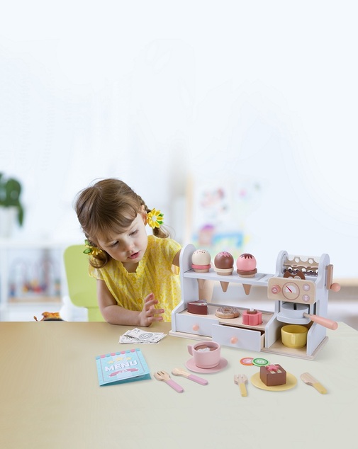 2Kids Toys Cofetărie din lemn 2 în 1