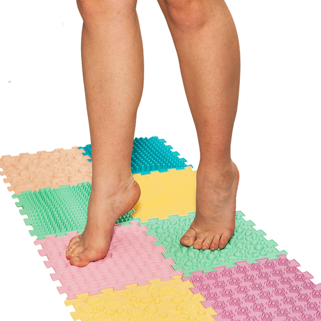 Ortek Masážna podložka Puzzle Mix Pastel 6 prvkov