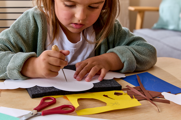 Haba Set creativo Primo perforare la carta Pupazzo di neve