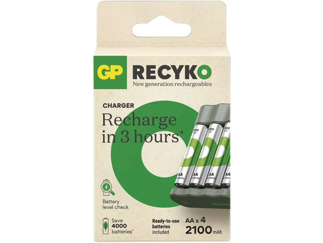 GP USB nabíjačka Eco E441 + 4AA GP ReCyko 2100