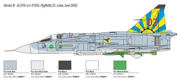 Model Kit letadlo 2785 - SAAB JA 37/AJ 37 VIGGEN (1:48)