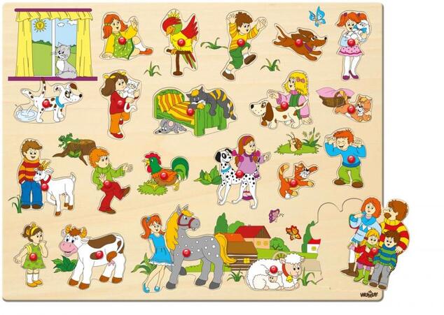 Woody Puzzle veľké s úchytmi