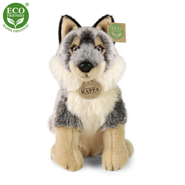 Plyšový vlk sediaci 28 cm ECO-FRIENDLY