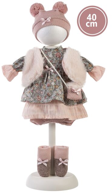 Llorens 540C CARLA - realistická bábika s mäkkým látkovým telom - 40 cm