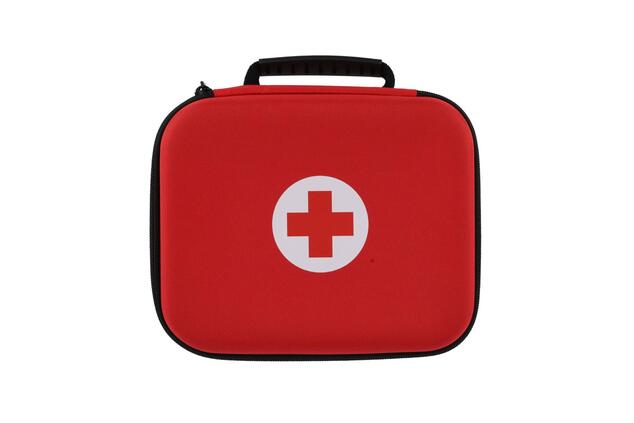 Set da dottore con accessori in tessuto/plastica in valigetta di stoffa