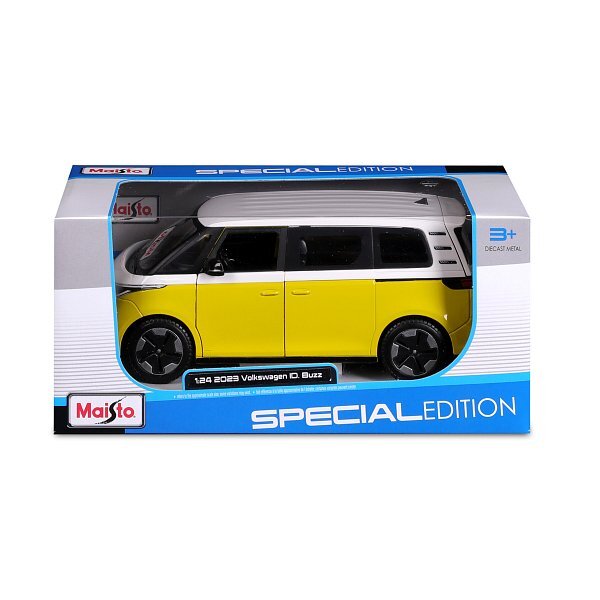 Maisto - 2023 Volkswagen ID.Buzz, bílý, metalická žlutá, 1:24