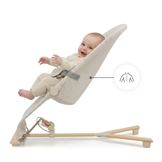 KINDERKRAFT Wippe Mimi Beige Holz, bis 9 kg