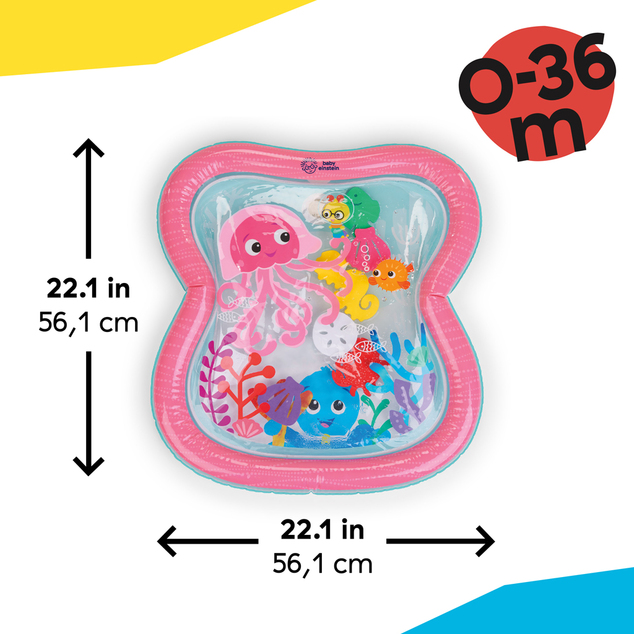 BABY EINSTEIN Tapis d'eau pour le développement moteur Jiggling Janet™ Tummy Time, 0m+