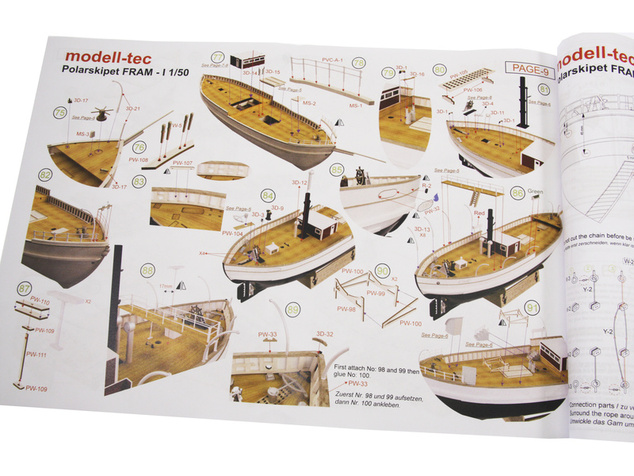 Modell-Tec Fram I. výskumná polárna loď 1:50 kit