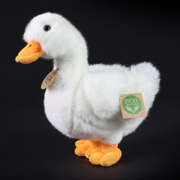 Plyšová kačica biela 24 cm ECO-FRIENDLY