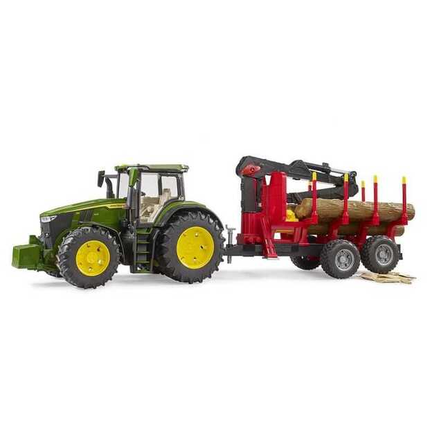 Bruder Traktor John Deere 7R 350 s prívesom a kladinami
