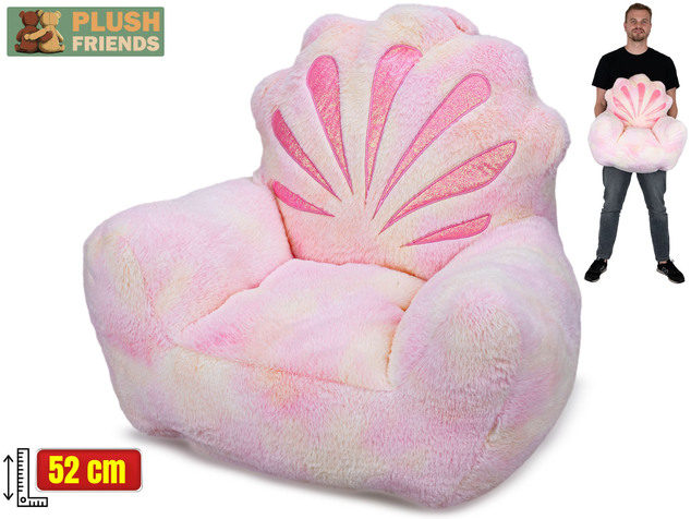 Plush Friends fotoliu scoică plușat 52 cm