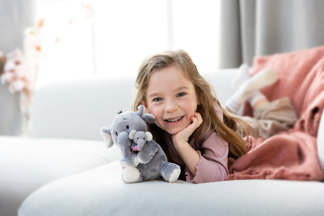 NICI peluche Elefante 20 cm con cucciolo 6 cm - Little &amp; Me