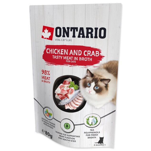 Kapsička Ontario kura a krab vo vývare 80g