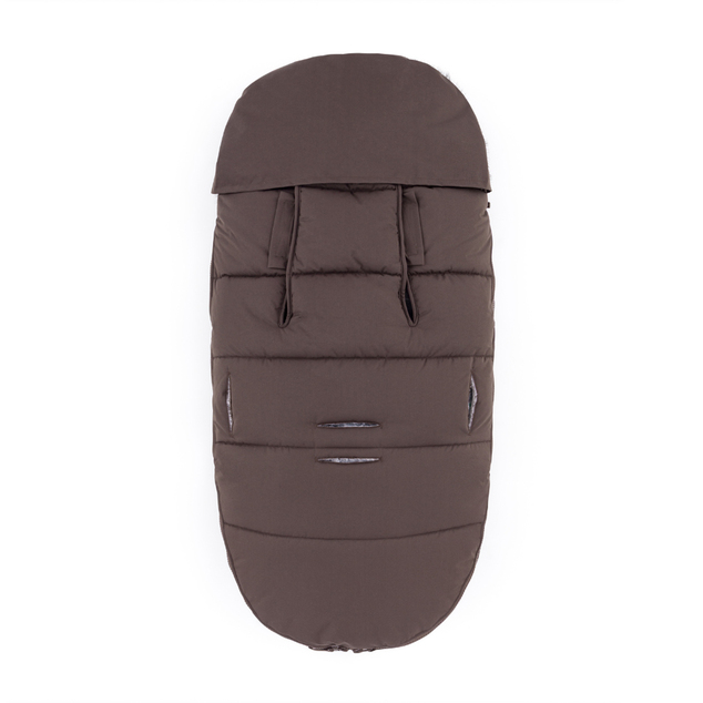 PETITE&amp;MARS Ensemble de chancelière d'hiver Comfy 4 en 1 + gants pour poussette Furry Rich Brown