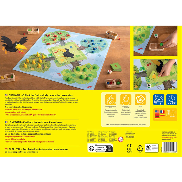 Haba Gioco cooperativo per bambini Frutteto dai 3 anni