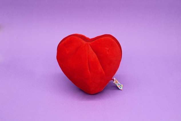 FLIPETZ 2v1 Cœur en peluche / rose - rouge