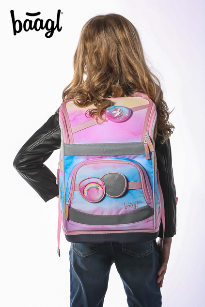 BAAGL SADA 5 Zippy Plus Rainbow Unicorn: aktovka, peračník, vrecko, zástera, peňaženka