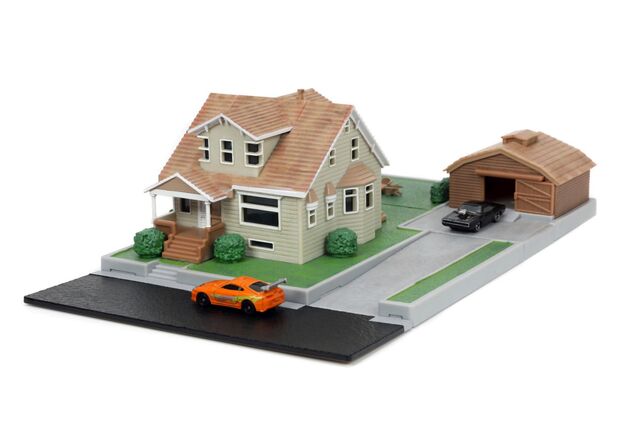 Rýchlo a zbesilo Nanodiorama Dominikov dom s autíčkami