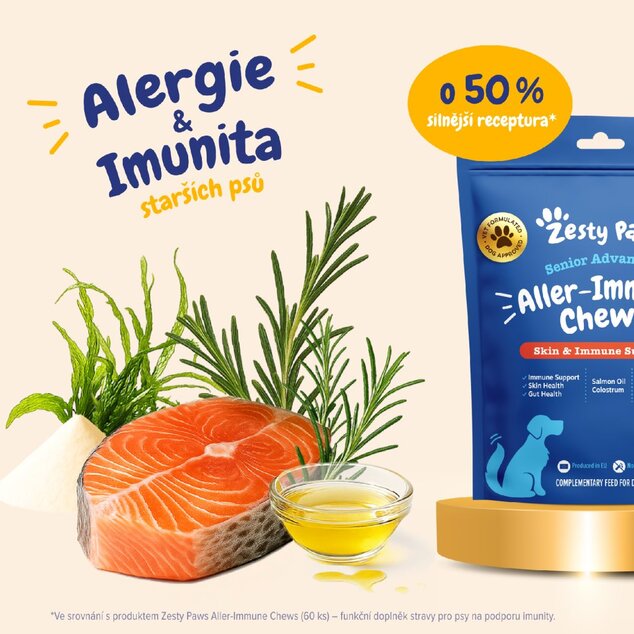 Zesty Paws Senior Advanced Allergy &amp; Immunity Chews (60 ks) – funkčný doplnok stravy