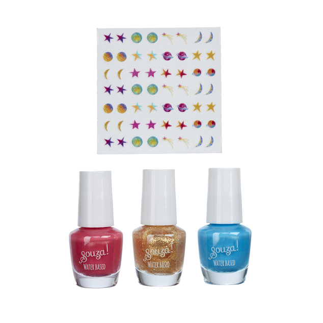 Souza Souza! - Kinder-Nagellack-Set mit Aufklebern - Galaxy