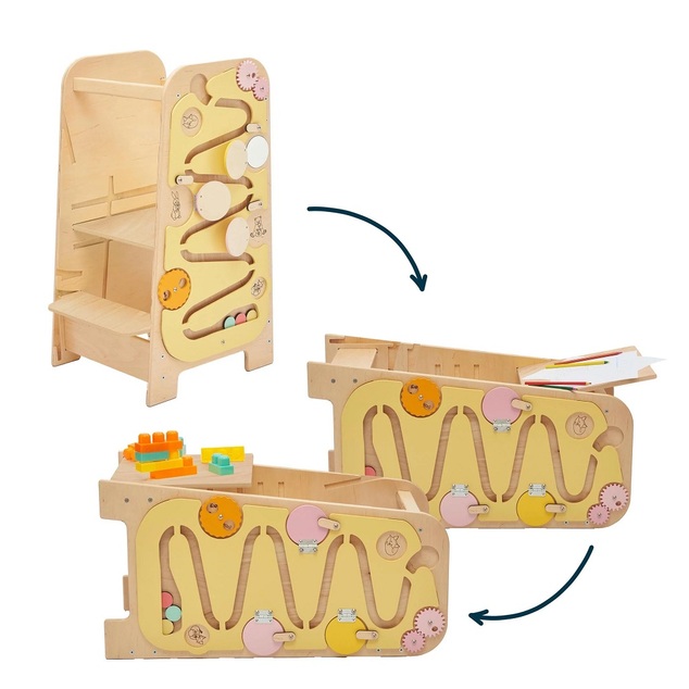 BusyKids Rostoucí učící věž Play 5v1 75 cm