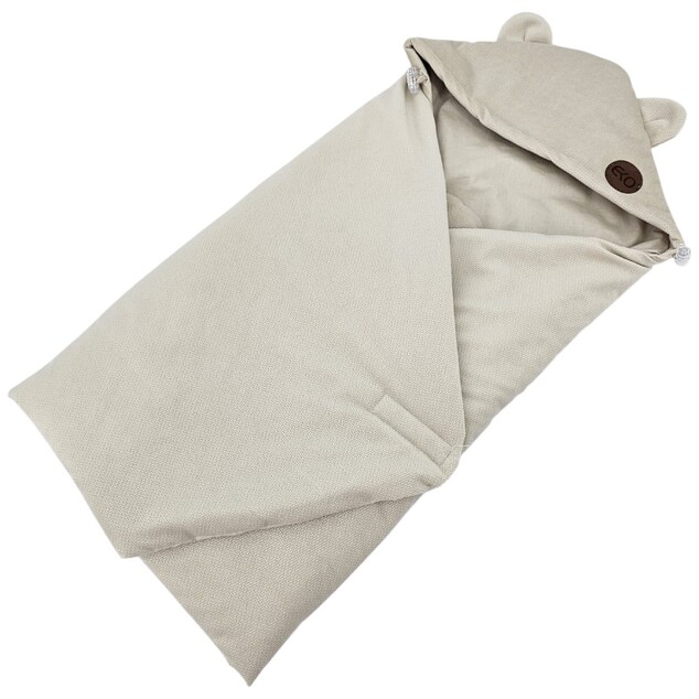 EKO Fußsack für Autositz Baumwolle Velvet Light Beige 110x100cm