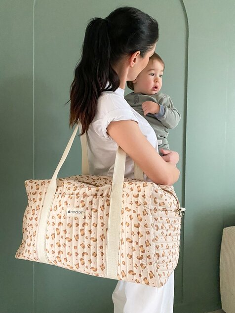 Borsa da weekend per mamme, Leopardo