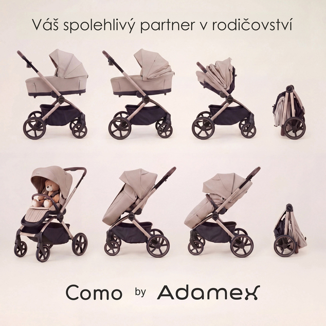 ADAMEX Voziček kombinirani Como Natura Latte