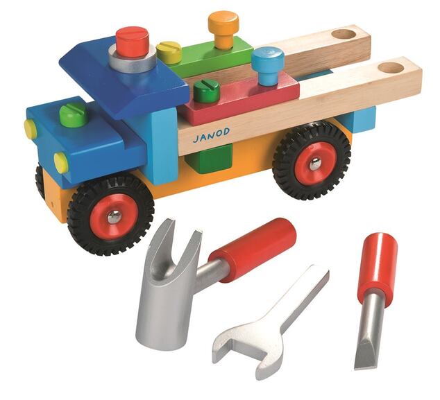 Janod BricoKids Kamión s náradím 17 ks