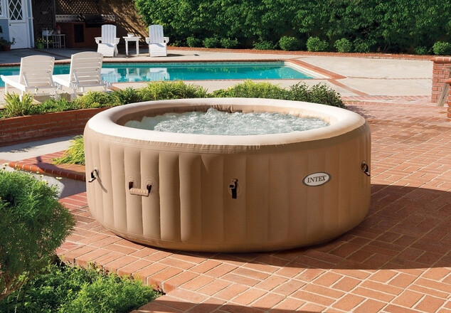 Intex 28428NP Nafukovacia vírivka Purespa Bubble Massage Olive green (pre 6 osôb)