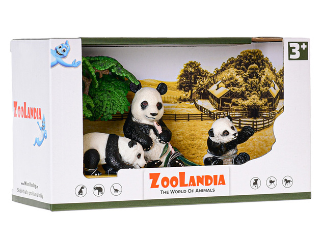 Zoolandia panda s mláďatami a doplnkami