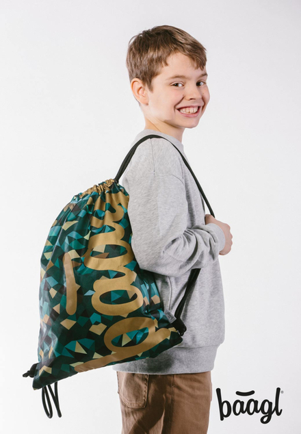 BAAGL SADA 3 Skate Polygon: Rucksack, Waschbeutel, Tasche
