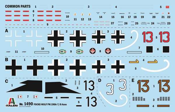 Model Kit letadlo 1490 - Focke-Wulf Fw 190 A-8/F Aces (1:72)