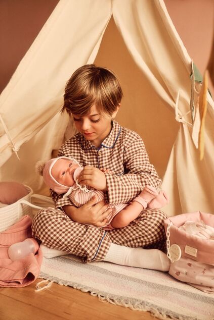 Antonio Juan 92335 Cestino tessile Savanna con accessori per bambola neonato