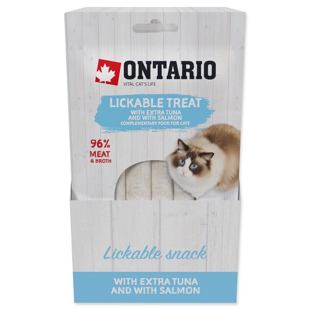 Ontario pochúťka lízací extra tuniak a losos 5x14g