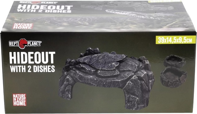 Úkryt Reprti Planet Jaskyňa s dvoma miskami 39x14,5x9,5cm