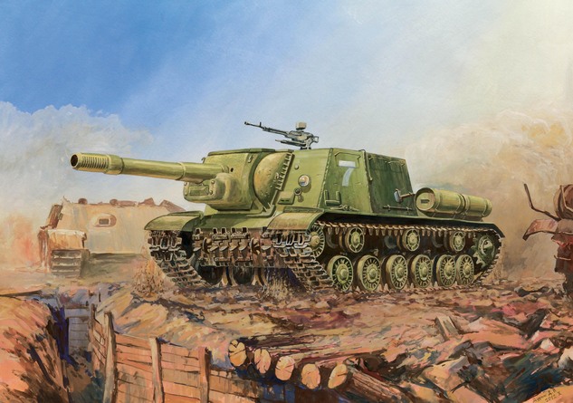 Wargames (WWII) военен 6207 - Съветско щурмово оръдие ISU-152 (1:100)
