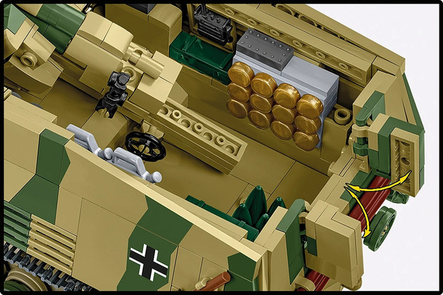 Cobi 2663 World War II Panzerhaubitze HUMMEL, 1:28, 1118 k, 2 f