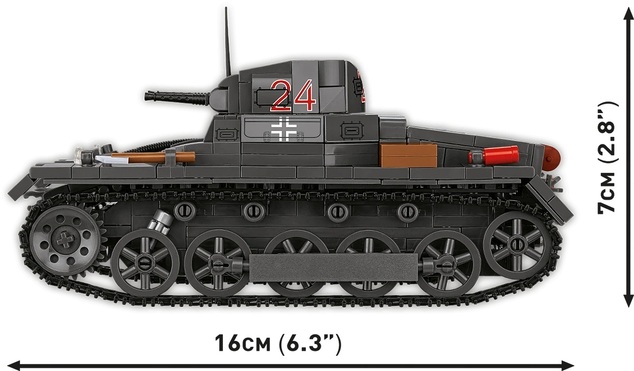 Cobi II WW Panzerkampfwagen I (France 1940), 1:28, 654 k, 1 f